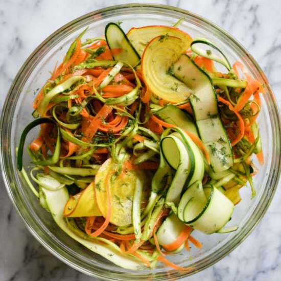 Spring Shaved Veggie Salad