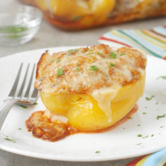 Lentil Quinoa Stuffed Peppers