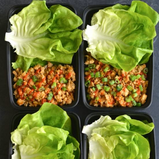 Meal Prep Chicken Lettuce Wraps