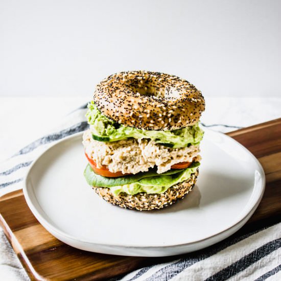 Chickpea & avocado mash sandwich