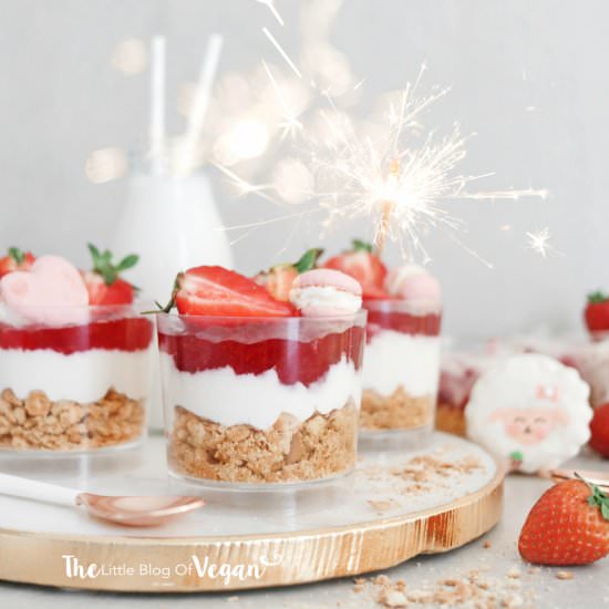 Strawberry cheesecake pot