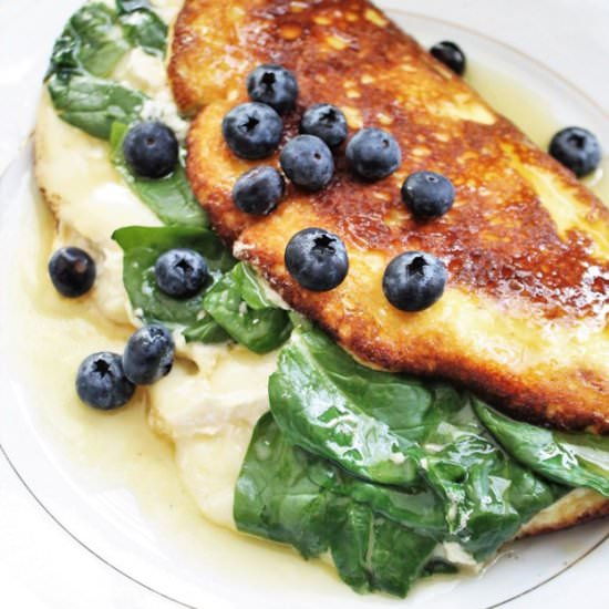 Soufflé Omelet with Spinach