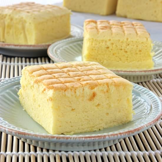 cheesy pillowy ogura cake