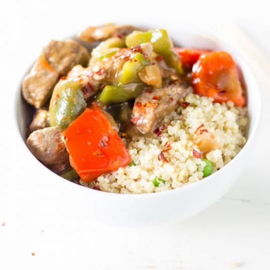 Chinese pepper steak