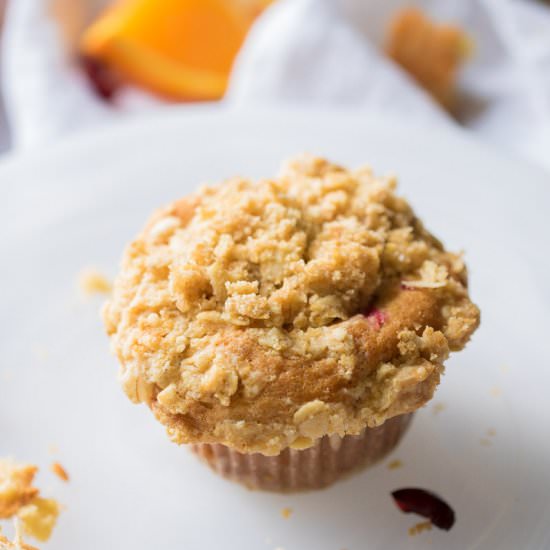 CRANBERRY ORANGE CRUMBLE MUFFINS