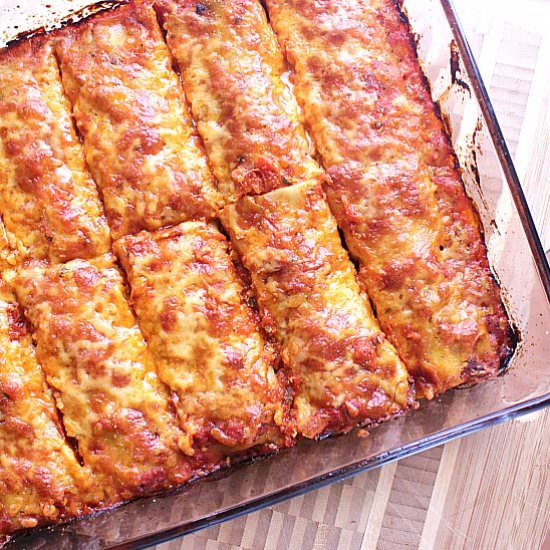 Spinach Feta and Chicken Cannelloni
