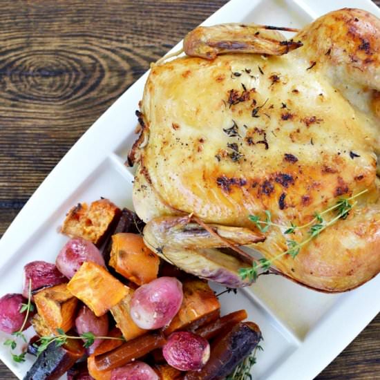 One Pot Roasted Chicken Vegetables
