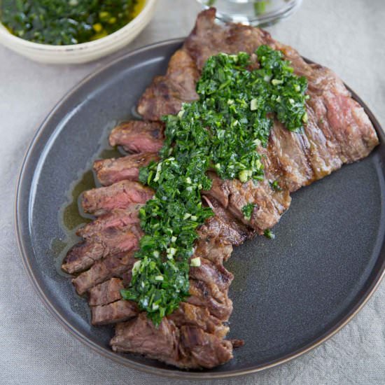 Cuban Skirt Steak with Chimichurri