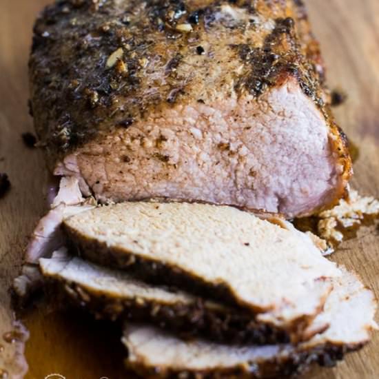roast pork with onion gravy