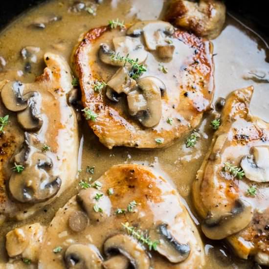 Pork Chops with Mushroom Sauce