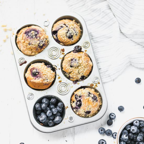 BLUEBERRY MUFFINS WITH OLIVE OIL