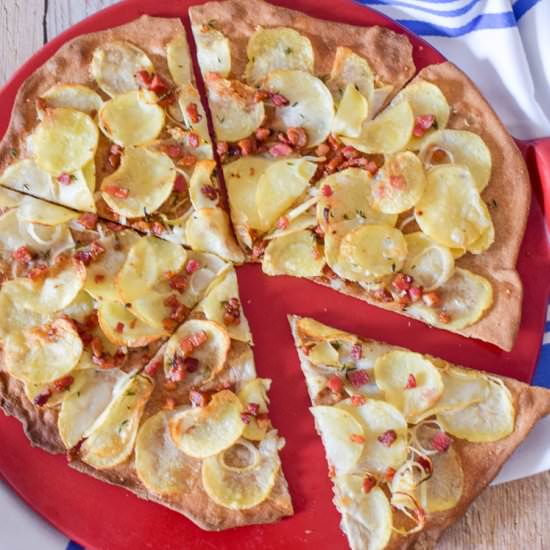 Pizza with Potatoes and Pancetta