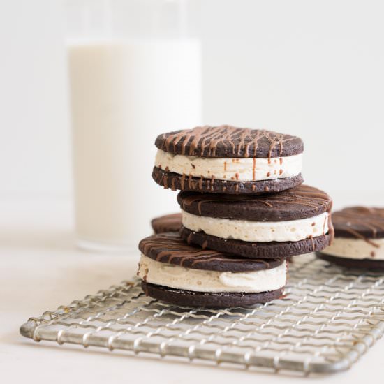 Chocolate Tahini Marshmallow Cookie