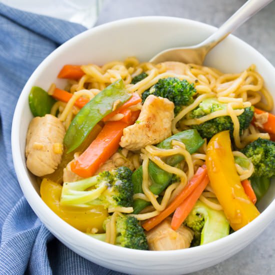Teriyaki Chicken Veggie Noodle Bowl