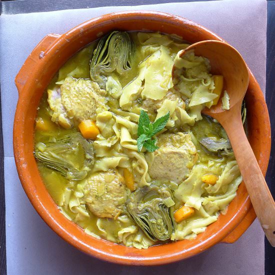 Chicken Stew with Pasta “Rags”