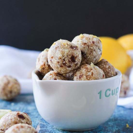 Lemon Coconut Cashew Date Balls