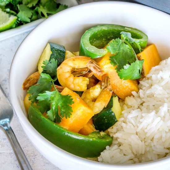 Shrimp & Sweet Potato Coconut Curry
