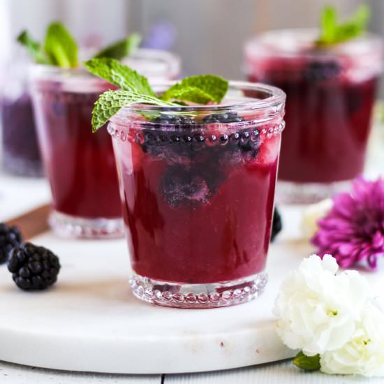 Blackberry Ginger Prosecco Cocktail