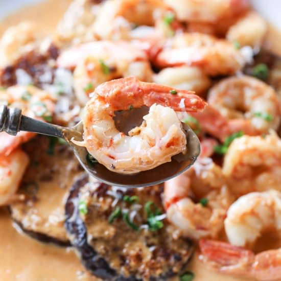 Shrimp Eggplant in Creamy Sauce
