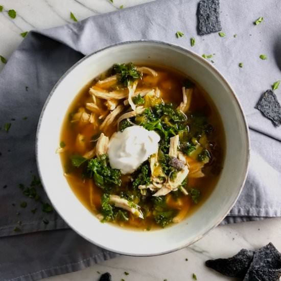 5-Ingredient Chicken Tortilla Soup