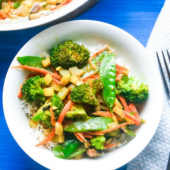 Coconut Curry Rice and Vegetables