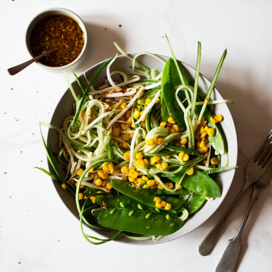 Cucumber, Corn and Sprout Salad