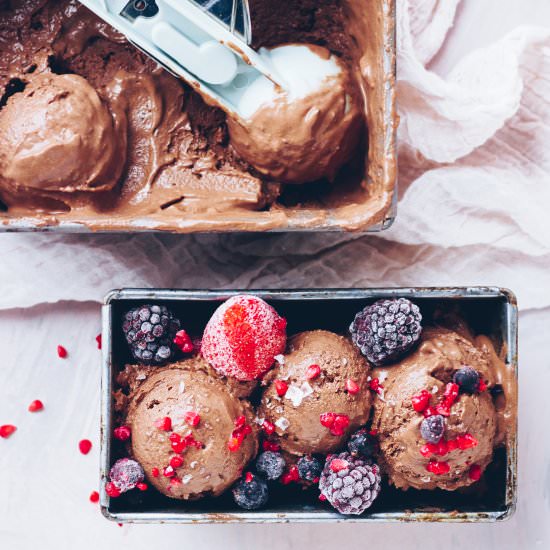 Vegan Salted Chocolate Ice Cream