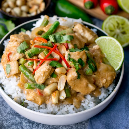 20 min peanut butter chicken