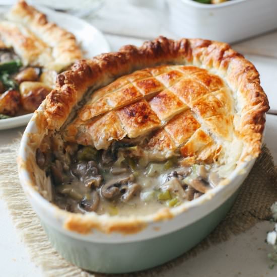 Creamy Leek Mushroom Pie