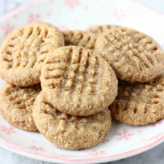 GF Vegan Peanut Butter Cookies