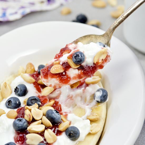 Healthy Banana Split Breakfast
