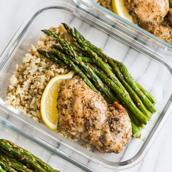 Garlic Herb Chicken and Asparagus