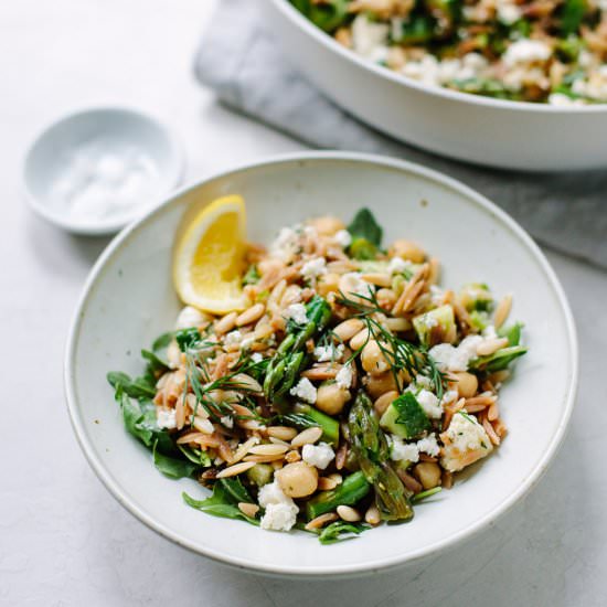 Toasted Orzo Salad with Chickpeas