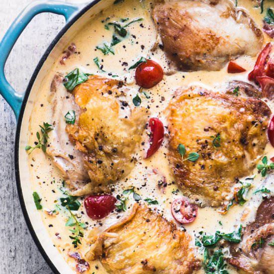 Creamy Tuscan Chicken Thighs