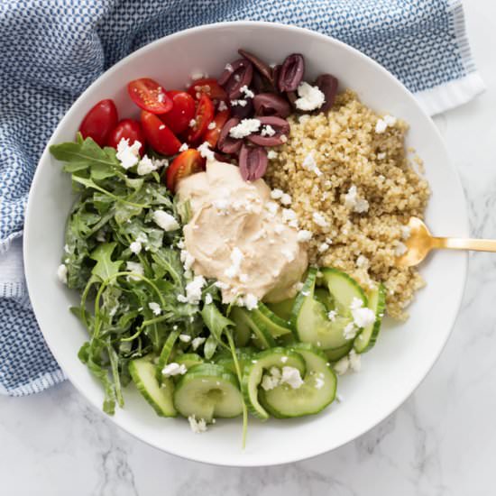 Mediterranean Quinoa and Hummus
