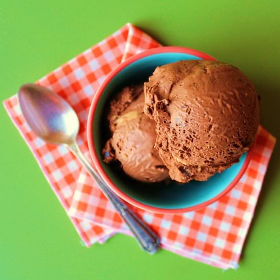 Chocolate peanut butter ice cream