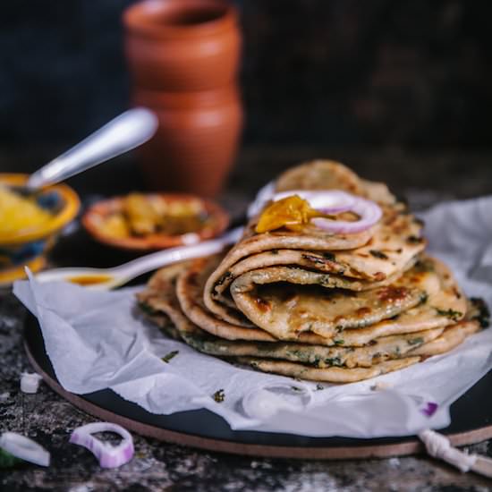 Potato And Kale Stuffed Paratha