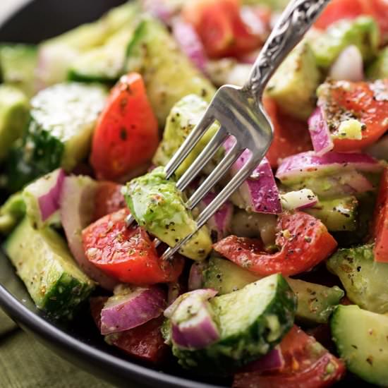 Greek Tomato Avocado Salad
