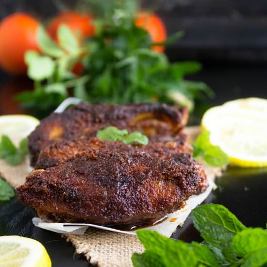 Pan fried tandoori fish