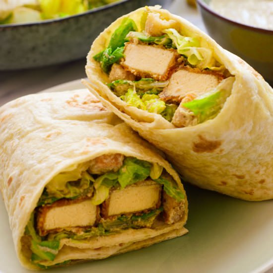 Vegan Caesar Salad Wraps