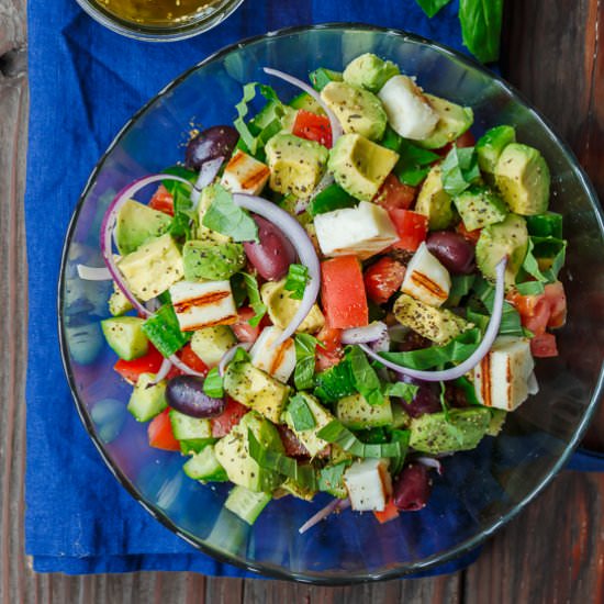 Simple Mediterranean Avocado Salad