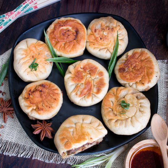Spicy Pan Fried Beef Bao