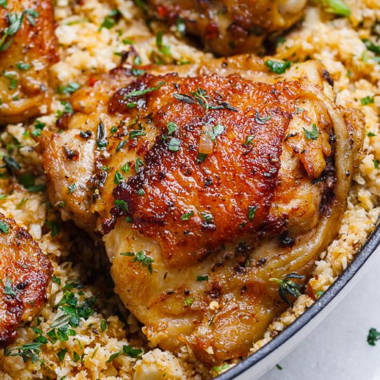 Garlic Chicken & Cauliflower Rice