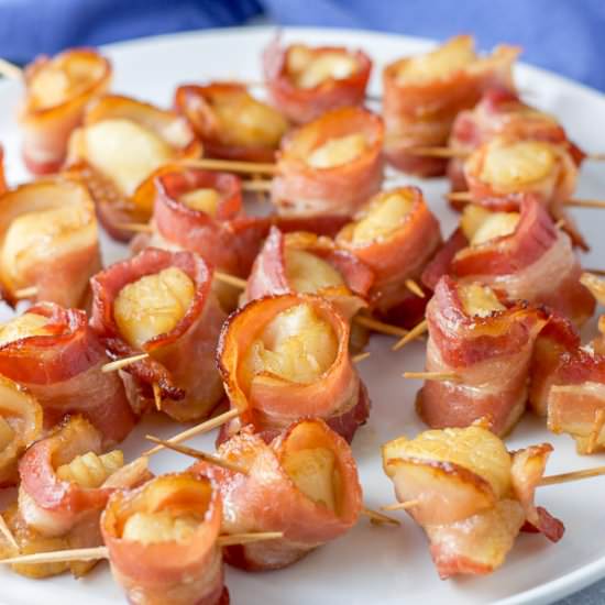 Marinated Bacon Wrapped Scallops