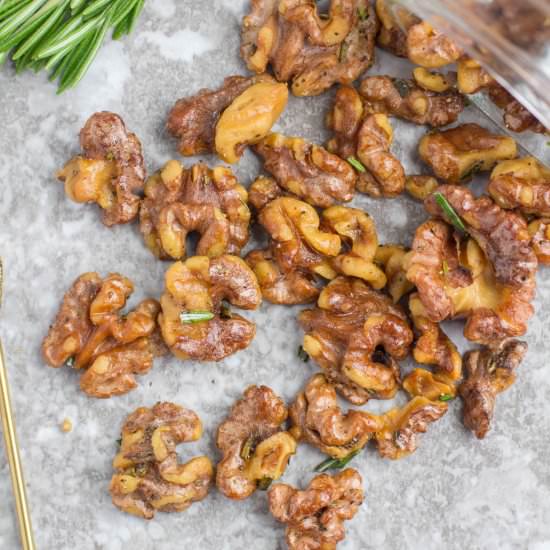 Healthy Toasted Rosemary Walnuts