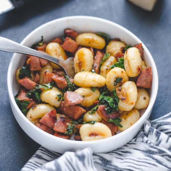 Gnocchi, Sausage and Kale