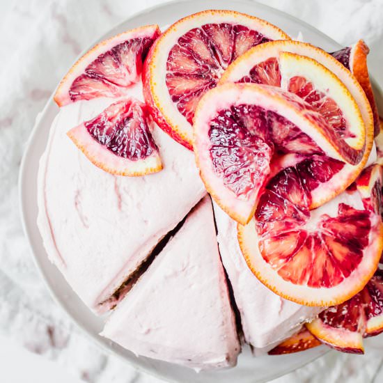 Ginger Cake + Blood Orange Frosting