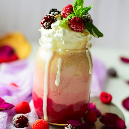 Ombre raspberry smoothie