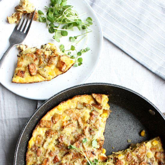 ROASTED POTATO AND CORN FRITTATA