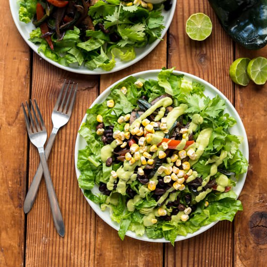 Portobello Fajita Salad